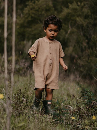 The Simple Folk Explorer Playsuit, Camel